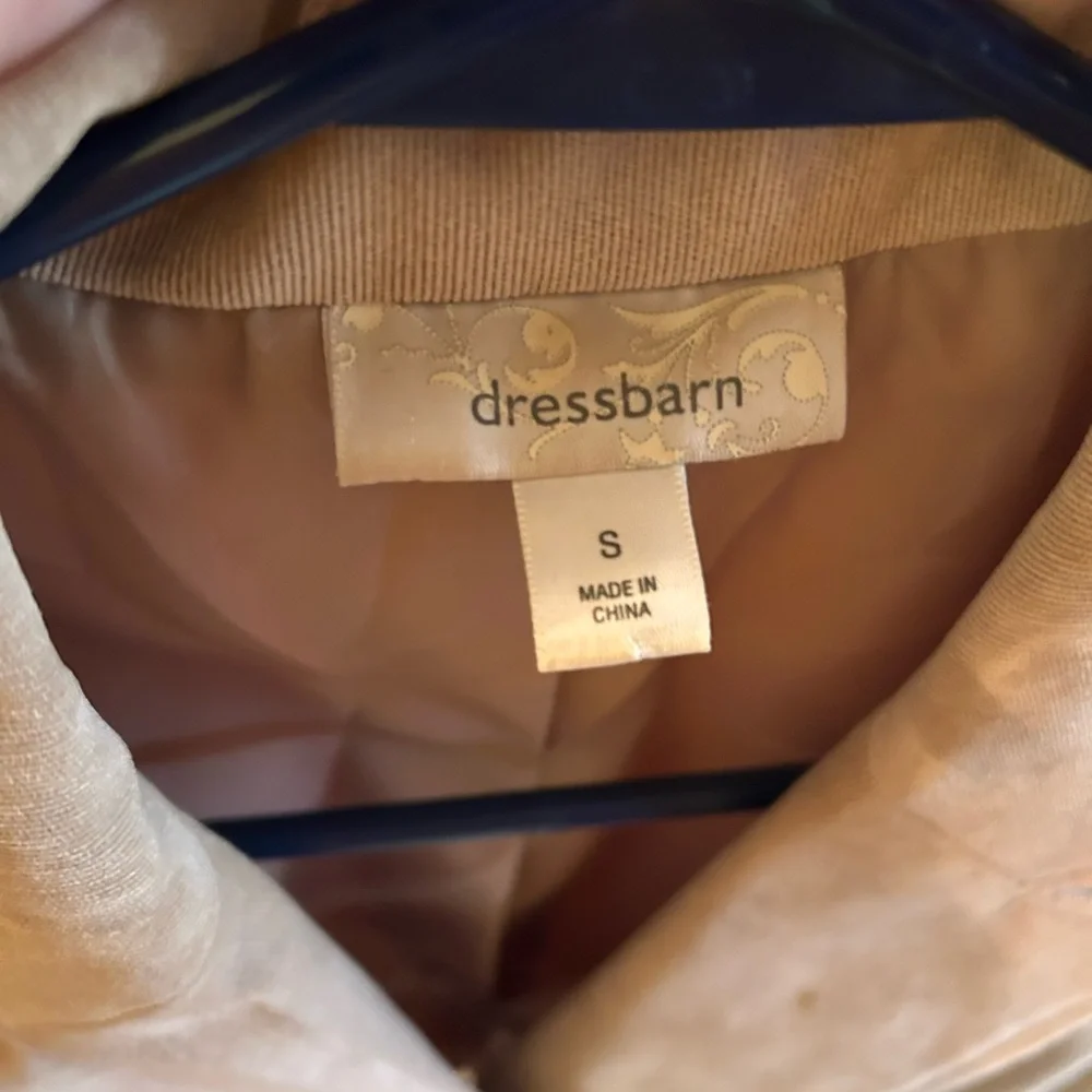 Dressbarn Light Brown Women's Blazer with Tortoise Shell PERFECT Buttons EUC - Picture 4 of 5